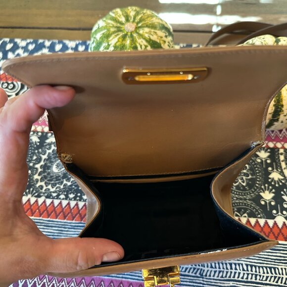 Salvatore Ferragamo Gancini Mini Tan Crossbody - Picture 10 of 15